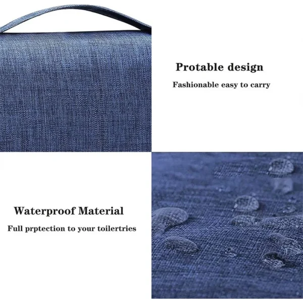 Large Capacity Waterproof Toiletry & Makeup Bag with Hook - Image 7
