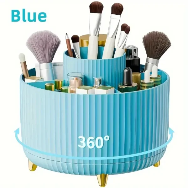 360° Rotating Makeup Brush Holder with 5 Slots - Image 15