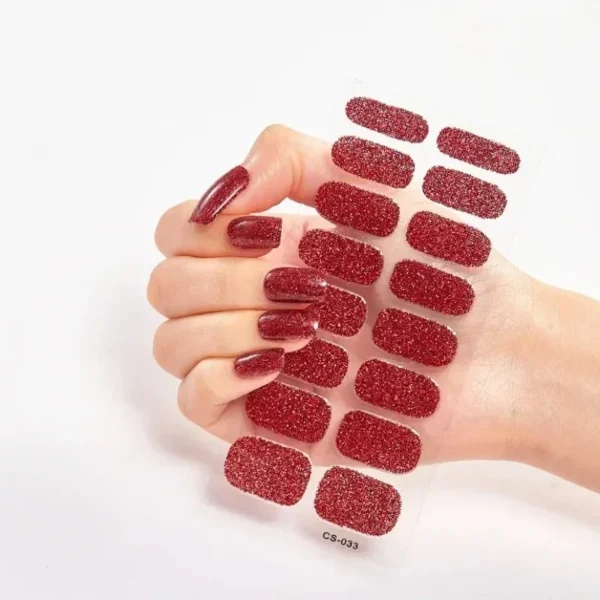 16Tips Long-Lasting Gel Nail Stickers – Full Coverage Wraps - Image 70