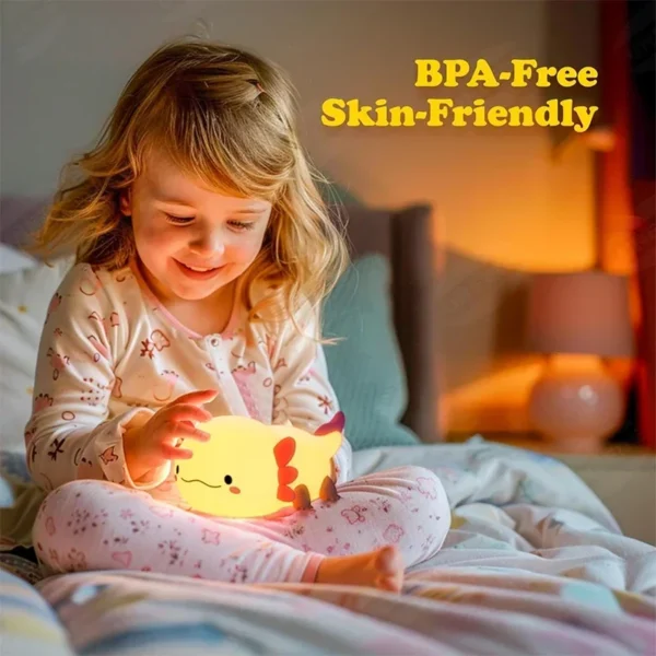 Axolotl Silicone Night Light – USB Rechargeable - Image 3