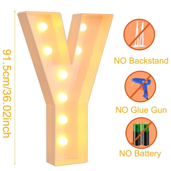 91.5cm LED Light Letter Frame Box for Party & Events - Image 8