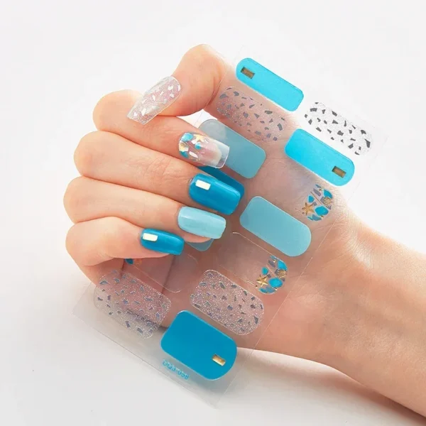 16Tips Long-Lasting Gel Nail Stickers – Full Coverage Wraps - Image 80