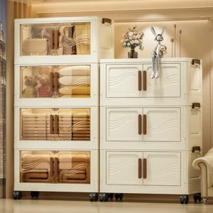 Foldable Storage Box with Clear Door Organizer