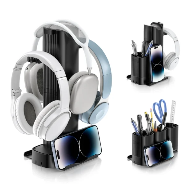 KDD 4-in-1 Headphone & Phone Stand with Pen Holder - Image 2