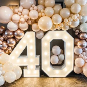 Giant LED Number Balloon Filling Box for Party Decor