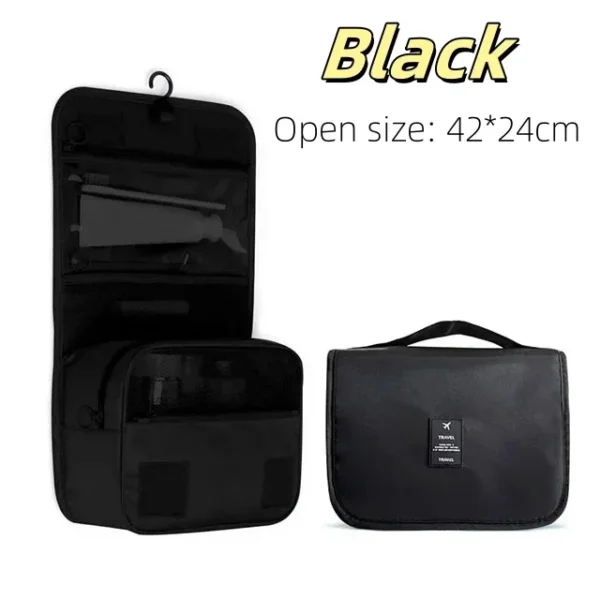 Waterproof Travel Makeup Bag with Hook – Toiletries Organizer - Image 9