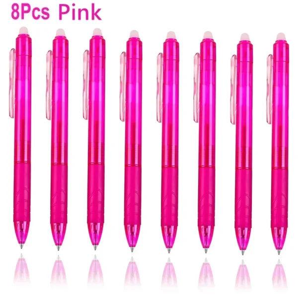 8-Color 0.7mm Retractable Erasable Gel Pen Set - Image 33
