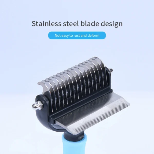 2-Sided Pet Deshedding Brush – Dog &Cat Grooming Tool - Image 4