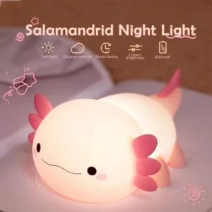 Axolotl Silicone Night Light – USB Rechargeable