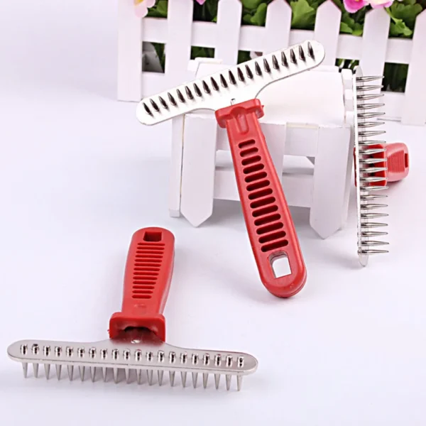 Large Dog Grooming Brush – Stainless Steel Rake for Long Hair - Image 29