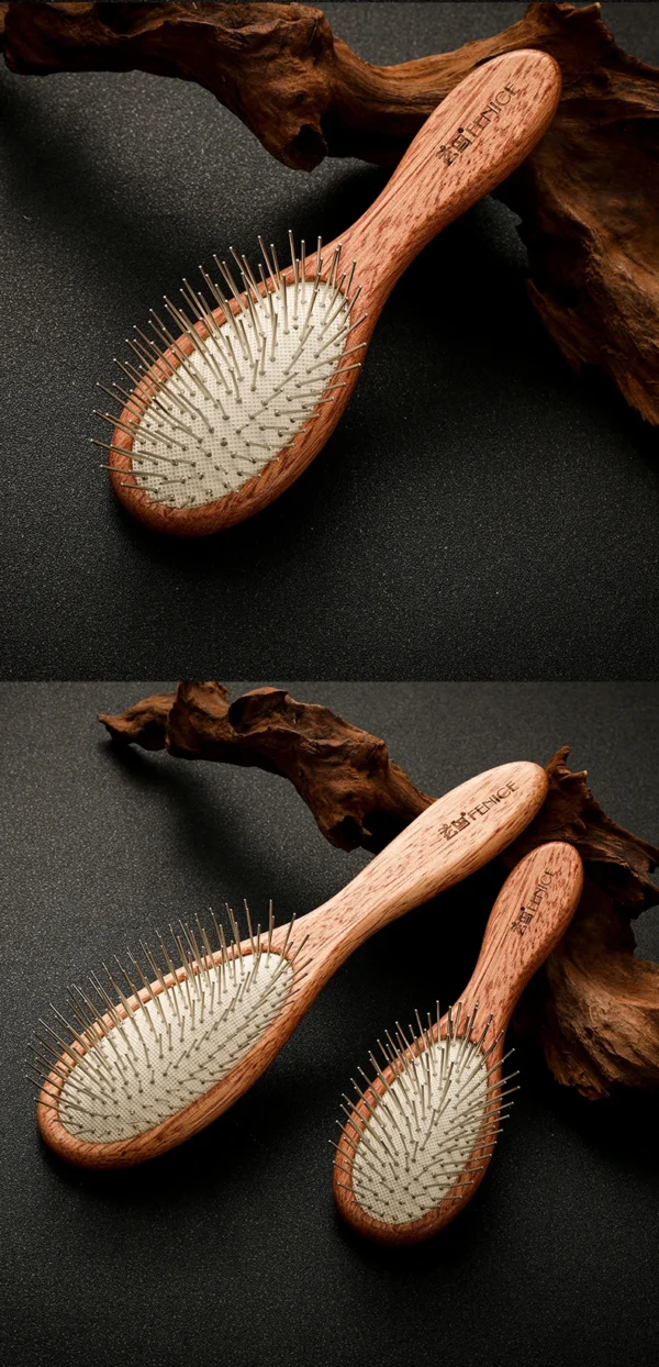 Fenice Solid Wood Pet Comb – Cat & Dog Hair Remover Brush - Image 23