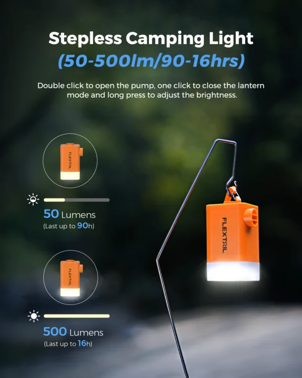 FLEXTAIL Max Pump 2 Plus – Electric Air Pump & Camping Light - Image 4