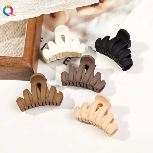 5 Pcs Matte Flower Hair Claw Clips for Women & Girls - Image 27
