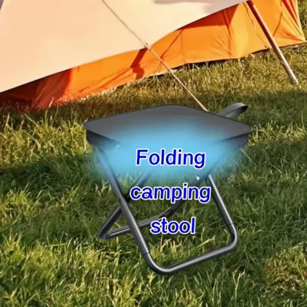 Compact Folding Stool with Storage Bag – Lightweight Travel Chair for Beach, Picnic & Fishing - Image 2