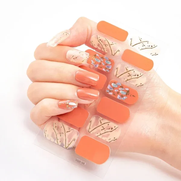 16Tips Long-Lasting Gel Nail Stickers – Full Coverage Wraps - Image 82