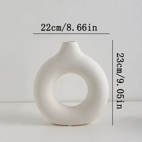 Nordic White Plastic Flower Vase for Home Decor - Image 12