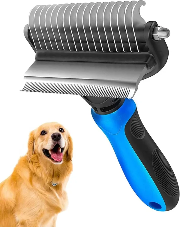 3-in-1 Pet Grooming Brush – Deshedding & Dematting Tool - Image 2