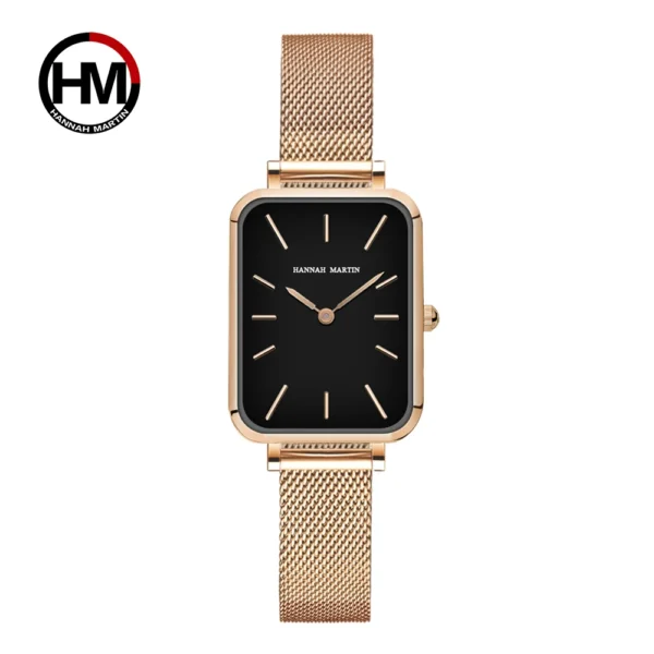 MAKAMBAKO Women’s Rose Gold Square Quartz Watch - Image 8