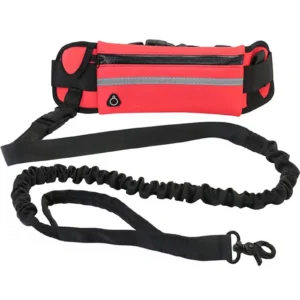 Hands-Free Reflective Dog Leash with Waist Bag – 8M