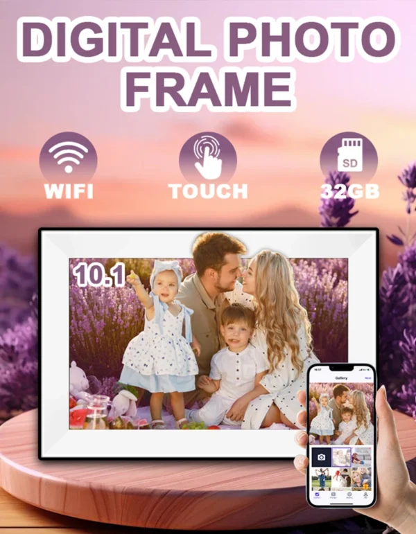 Uhale 10.1" Smart Digital Photo Frame – 32GB WiFi - Image 2