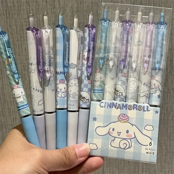 Sanrio 6pcs Gel Pen Set 0.55mm Cute Cartoon Design - Image 17