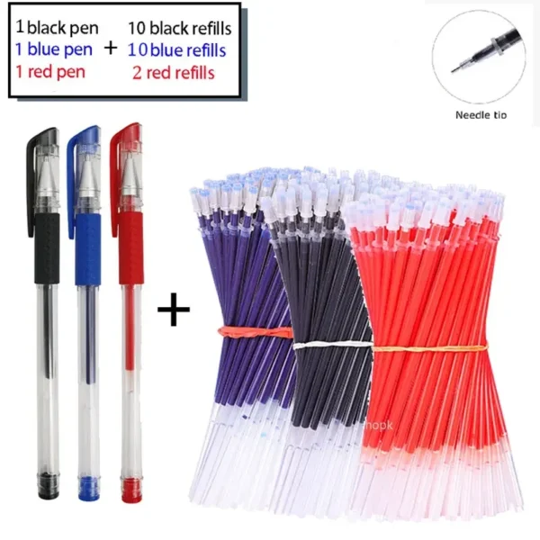 7/35 PCS Gel Pen Set 0.5mm Black & Blue for School Office - Image 12