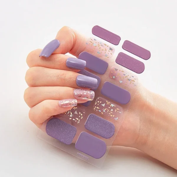 16Tips Long-Lasting Gel Nail Stickers – Full Coverage Wraps - Image 48