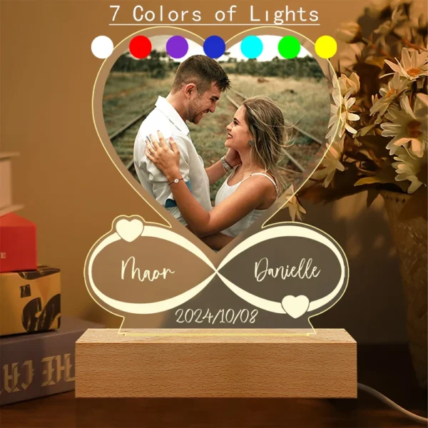 Custom Acrylic Love Frame – LED Gift for Couples - Image 7