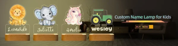 Personalized Baby USB Night Light – Custom Kids Lamp - Image 18