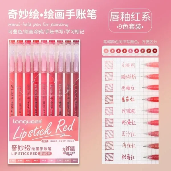 Set of 6 Morandi Gel Pens for Drawing & DIY Projects - Image 28