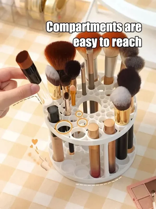 Acrylic Makeup Brush & Cosmetics Storage Rack - Image 12