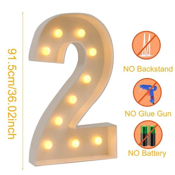 Giant LED Number Balloon Filling Box for Party Decor - Image 16