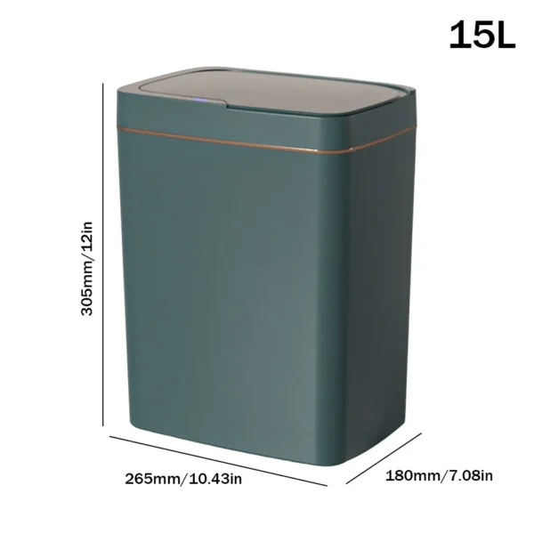 Smart 15/18L Touchless Sensor Bin for Kitchen & Bathroom - Image 14