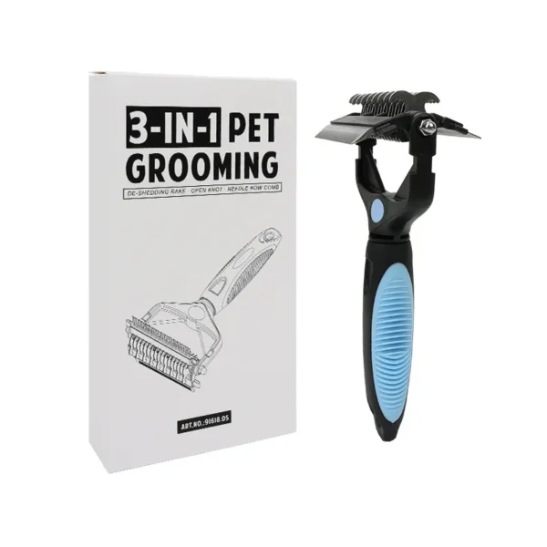 3-in-1 Pet Grooming Brush – Deshedding & Dematting Tool - Image 16