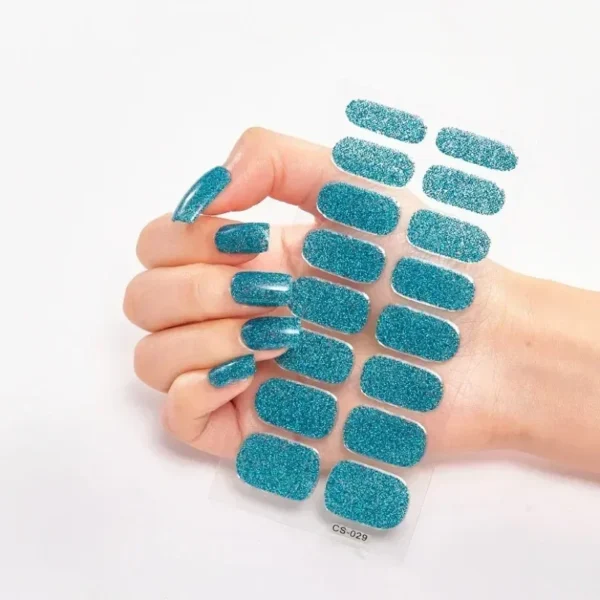 16Tips Long-Lasting Gel Nail Stickers – Full Coverage Wraps - Image 74