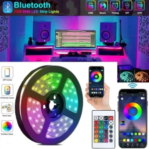 Smart RGB LED Strip Lights – USB, Bluetooth & Remote