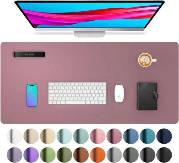 YSAGi Large PU Leather Desk Mat – Waterproof Mouse Pad