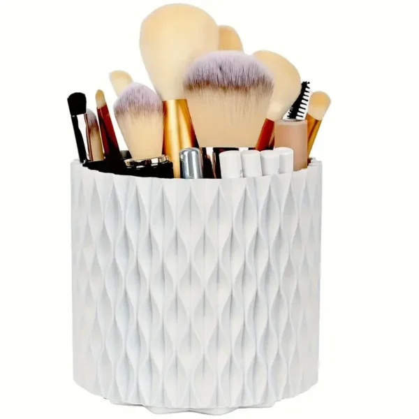 360° Rotating Makeup Brush Holder with 5 Slots - Image 10