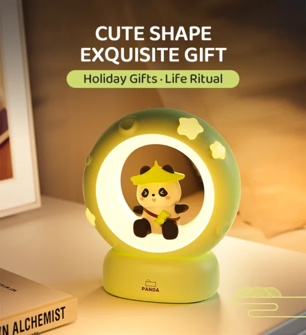 Cute Animal Moon Night Light – USB Rechargeable Lamp - Image 30