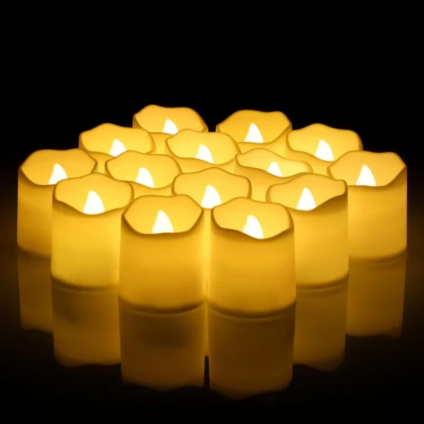 Flameless LED Tea Light Candle – Warm White Holiday Décor - Image 7