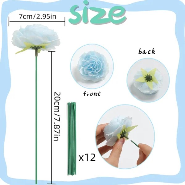 Artificial Peony Bouquet – 6Pcs Silk Flowers 20CM - Image 6