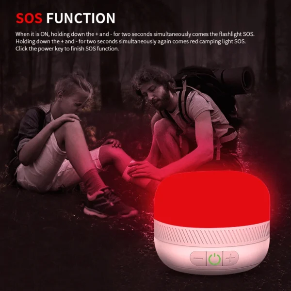 LV10 Outdoor LED Camping Flashlight 230 Hours Rechargeable Camping Lantern with Magnet Lighting Fixture Portable Emergency Light - Image 4