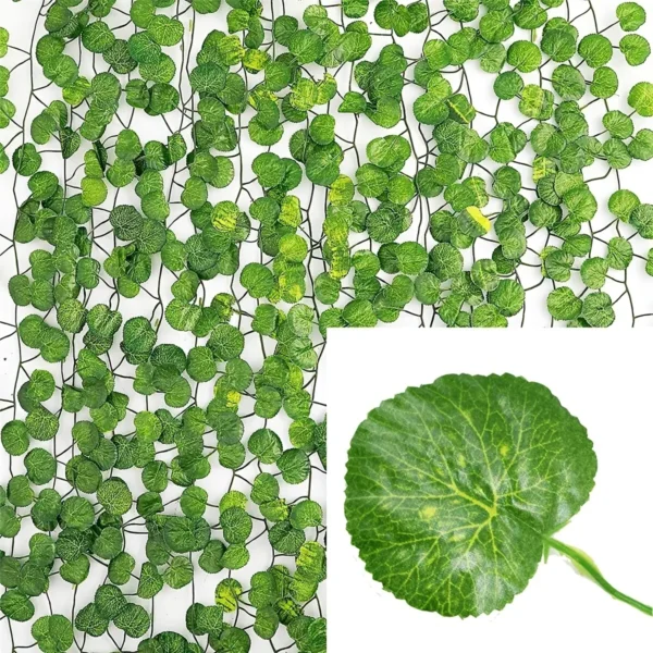 Artificial Green Ivy Leaf Hanging Vine Garland 30PCS - Image 10