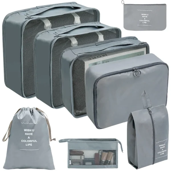 7-10 Pcs Travel Organizer Packing Cubes Set – Durable & Compact - Image 18