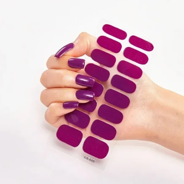 16Tips Long-Lasting Gel Nail Stickers – Full Coverage Wraps - Image 117