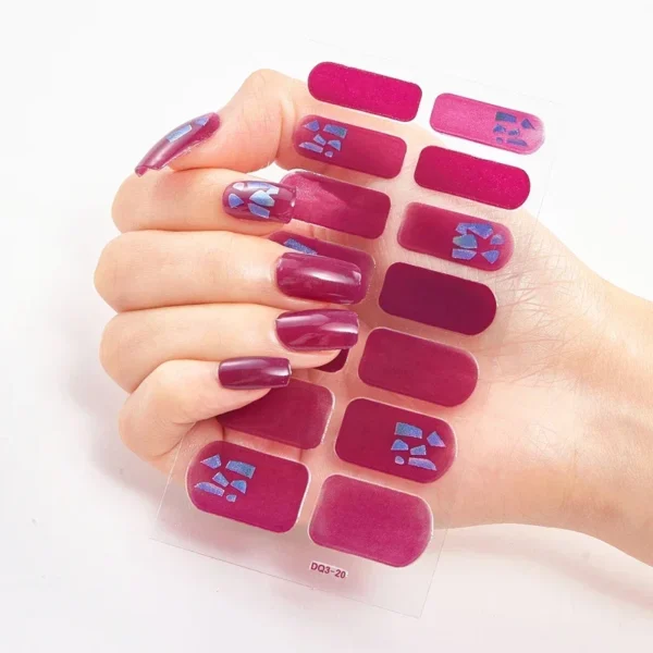 16Tips Long-Lasting Gel Nail Stickers – Full Coverage Wraps - Image 34