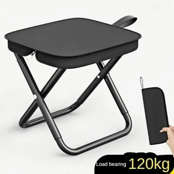 Compact Folding Stool with Storage Bag – Lightweight Travel Chair for Beach, Picnic & Fishing - Image 8