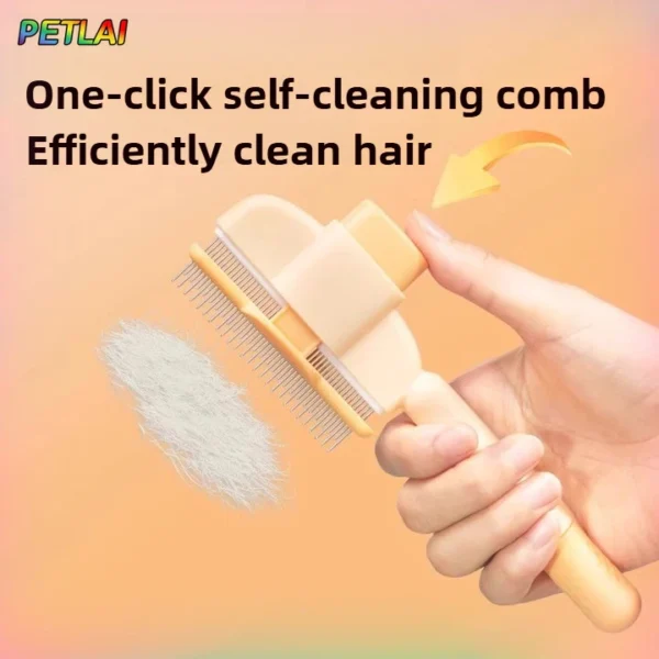 Self-Cleaning Cat & Dog Comb – Flea & Hair Removal Brush - Image 3
