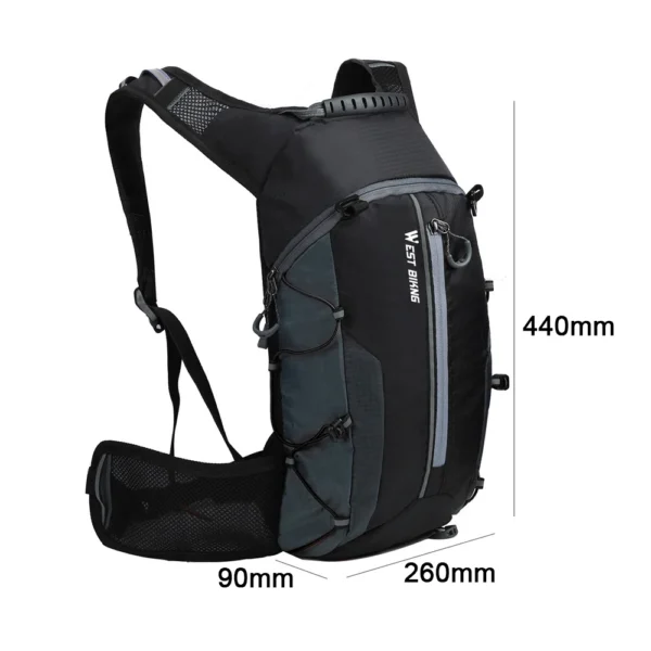 WEST BIKING 10L Waterproof Bike Backpack – Ultralight, Breathable Hydration Pack - Image 4