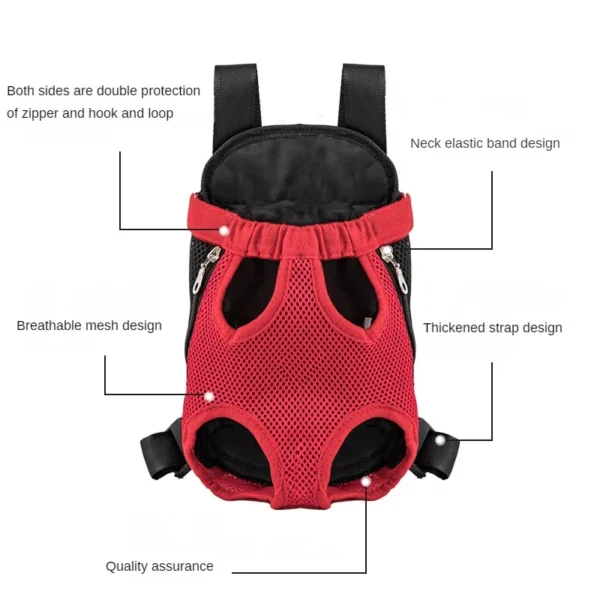 Breathable Double-Shoulder Pet Carrier Backpack – Small Dogs & Cats - Image 14